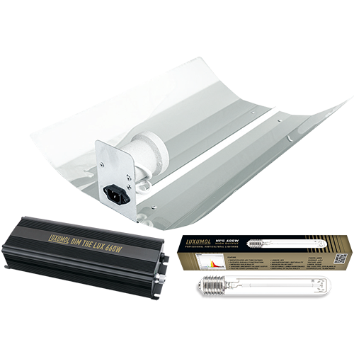 Luxumol Digital Dimmable Kit mit Luxumol Lampe 600W EL + Shiny Reflector +IEC-Anschluss