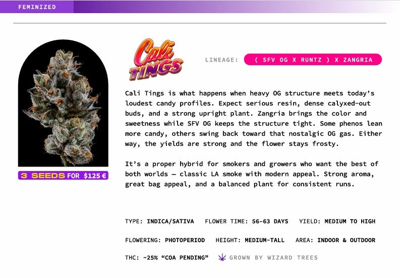 Cali Tings🏆Feminized 3Seeds