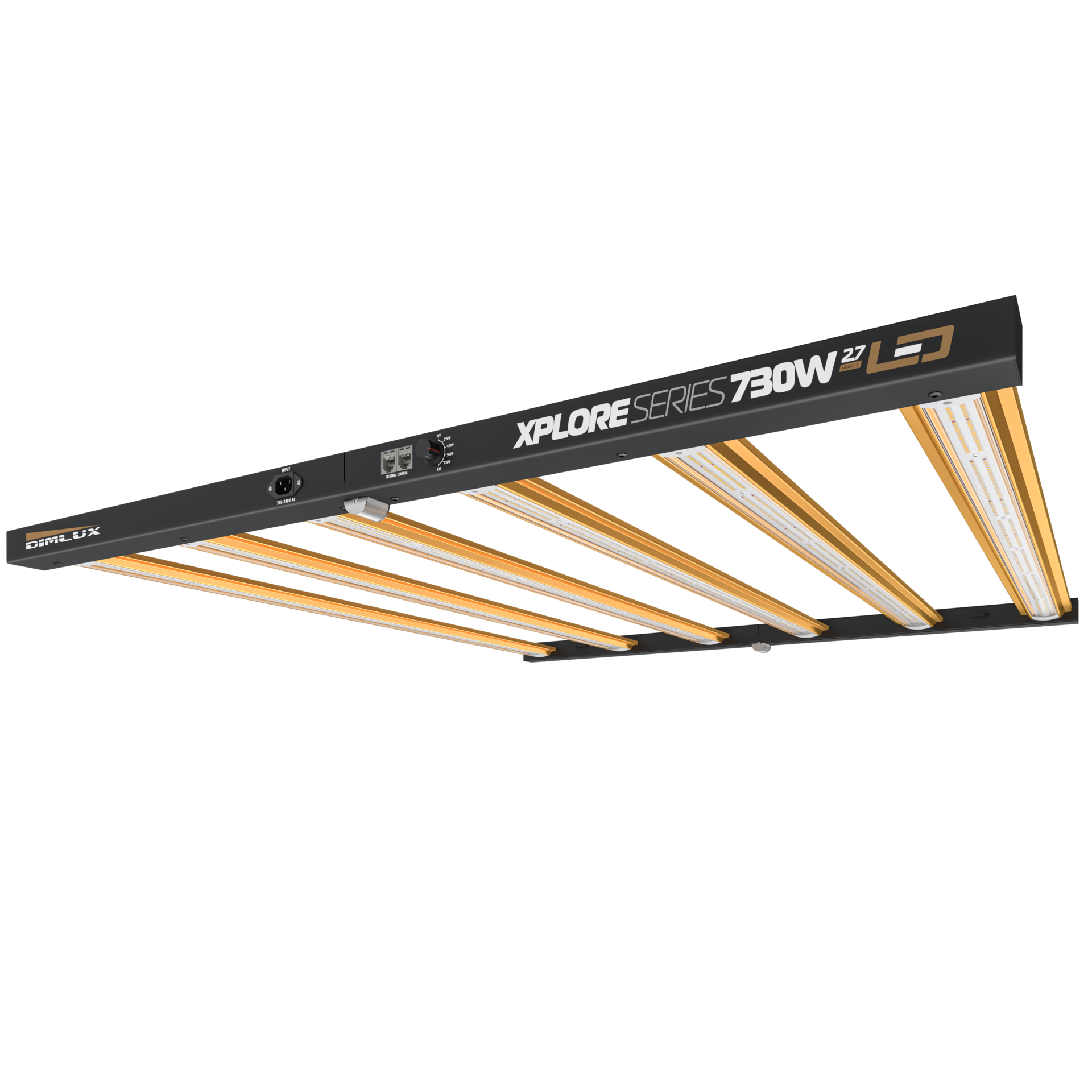 DIMLUX XPLORE SERIE 730W LED 2.7 in (90cm*90cm) oder (1,10m*1,10m) erhältlich.