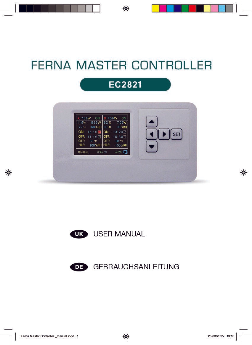 Ferna Master LED-Controller + Thermosensor und Feuchtigkeitssensor